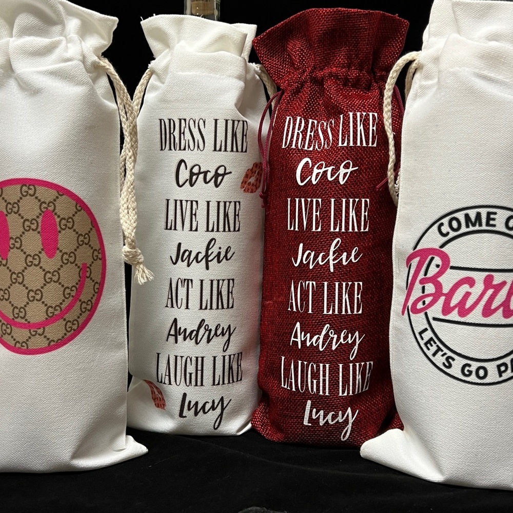 Happy Gucci Barbie coco Chanel wine bags